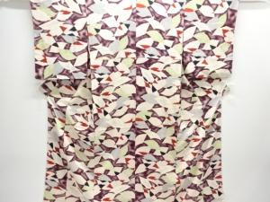 大正ロマン　木の葉模様着物